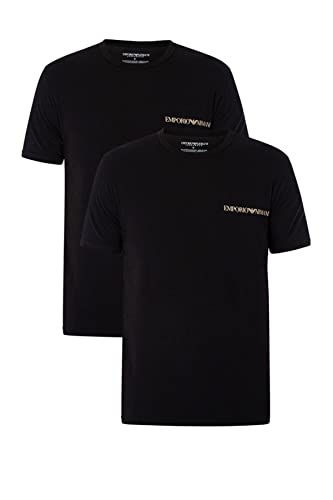 Emporio Armani Core Logoband 2-Pack T-Shirt Black/Black MD (US 40