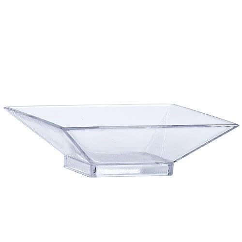 EcoQuality 2 oz Clear Mini Square Plastic Dish – Disposable Serving Bowl for Appetizers Desserts Snacks Tastings and Samples Ideal for Catering Buffet Tables Weddings Parties Events (36)