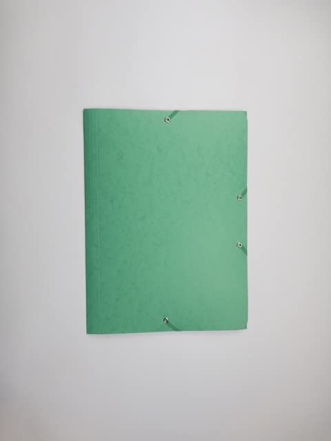 Pack of 10 Pressboard Folders A4 Green Folder with Elastic Strap Premium Folder with Elastic Strap 330 g/m² - Image 3