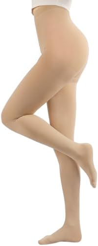 Compression Pantyhose Stockings for Women Men, 20-30 mmHg Medical Graduated Support Opaque Closed Toe Hose Tights