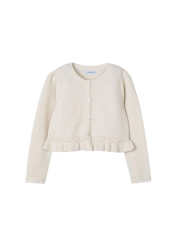 Mayoral Braid Knit Cardigan for Girls Champagne
