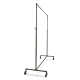 Econoco Pipeline Adjustable Ballet Bar Rack, 60 Inch Wide, Adjustable Height 44 to 72 Inches, Freestanding Dance Barre for Studio or Home, Anthracite Gray