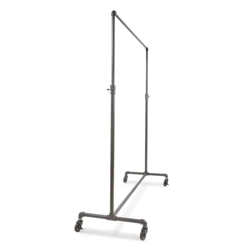 Econoco Pipeline Adjustable Ballet Bar Rack, 60 Inch Wide, Adjustable Height 44 to 72 Inches, Freestanding Dance Barre for Studio or Home, Anthracite Gray