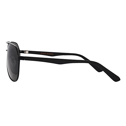 DOCKERS Men's Crew Sunglasses Aviator, Black, 61 mm3