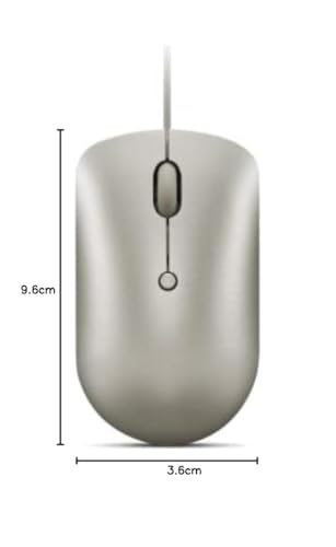 Image of Lenovo 540 USB-C Compact Wired Mouse (Sand), GY51D20879