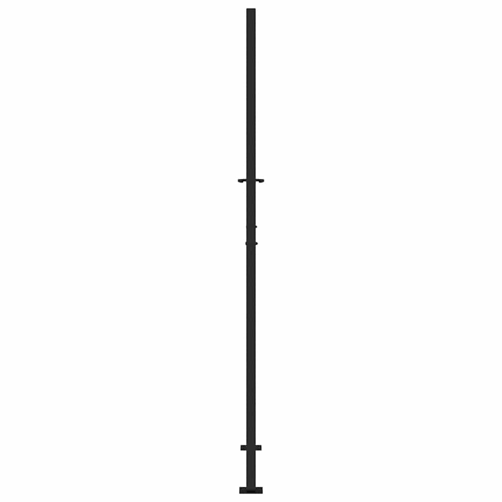 Festnight Puerta Jardin Metalica 105 x 205 cm, Puerta para Valla con Sistema de Cerradura Acero Oxidado, diseño Llama Acero/Negro