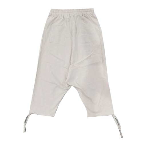 HIMEKEY Jogger Harem Homme mélange Lin Taille élastique décontracté – vue 8