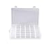 SYS Plastic Organizer Container Box 36 Compartments Jewelry Storage Box with Adjustable Dividers