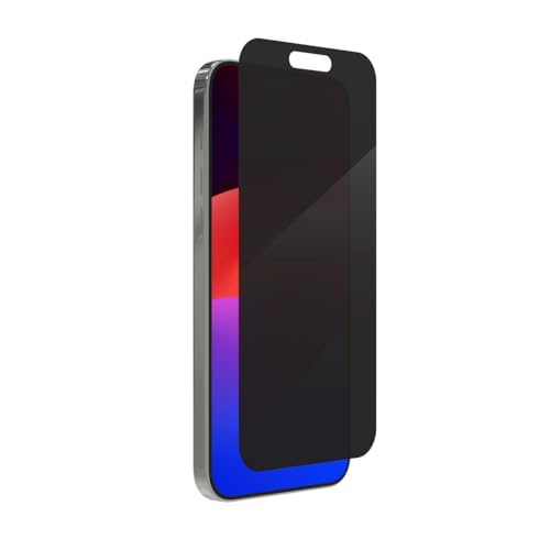 ZAGG InvisibleShield Glass Privacy 360 iPhone 15 Pro Max Screen Protector - 4-Way Privacy Filter 5X Stronger with Reinforced Edges Scratch & Smudge-Resistant Surface Install Tray Included