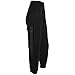 AOWEER Womens High Waisted Cargo Pants Pockets Casual Loose Combat Twill Trousers Girls # Black S