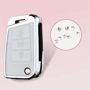 Miniatura 4 de Compatible con funda para llavero VW Volkswagen con llavero, Vw 2-blanco