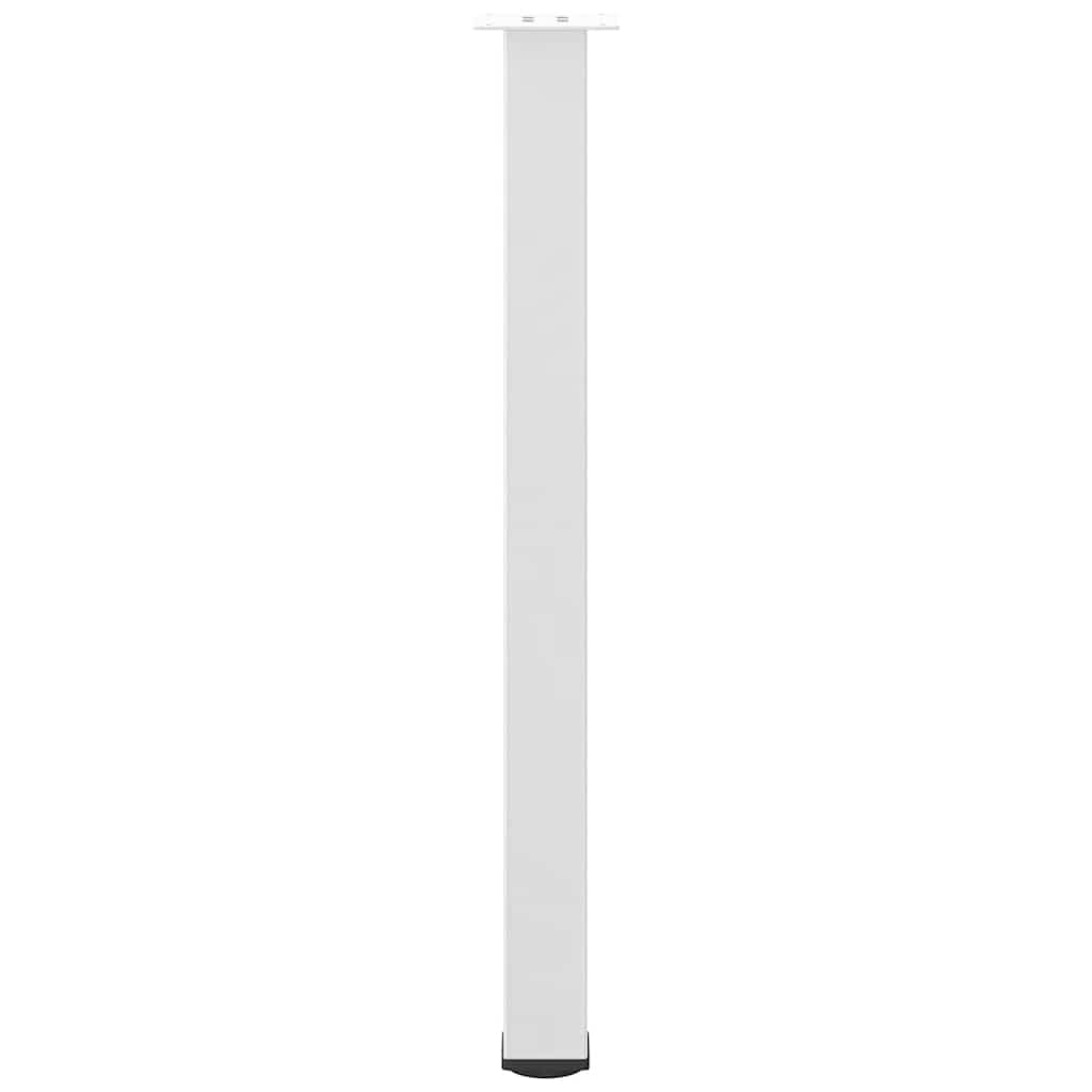 Juego de 4 patas para mesa de bar, color blanco, 100-102 cm, altura regulable, robustas patas de acero para mesas altas, mesas de bar y muebles de bricolaje, patas cuadradas para muebles con