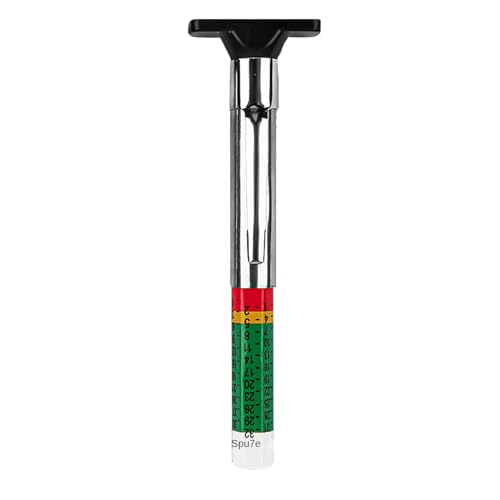 Medidor De Profundidad De La Banda De Rodamiento De Neumáticos – Medidor De Profundidad De Banda De Rodamiento De Metal 0 A 32 | Comprobador De Neumáticos Compacto Para Medición De Desgaste Controles