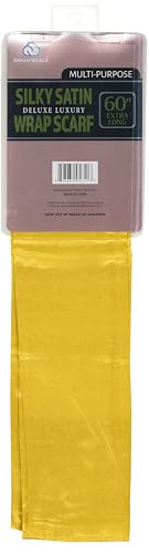 Dream World Multi Purpose Silky Satin Wrap Scarf Gold3