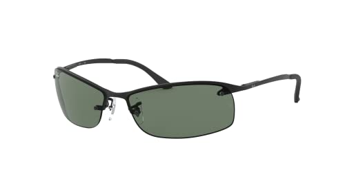Ray-Ban Mens Sunglasses (RB3183) Black Matte/Green Metal - Non-Polarized - 63mm