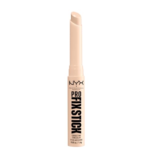 NYX Professional Makeup Correttore in Stick, Attenua, Corregge e Illumina, Tenuta fino a 12h, Arricchito con Acido Ialuronico, Pro Fix Stick, Tonalità: Fair, 1,6 g