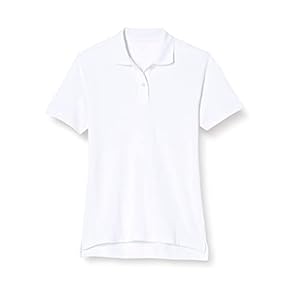 [セシール] ディリーポロシャツ UVカット 半袖 レディース AA-419 ホワイト 日本 L-(日本サイズL相当)