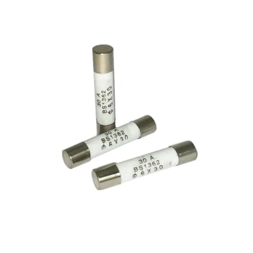Fusibles cerámicos de 6 x 30 mm en caja de 75 unidades para protección eléctrica