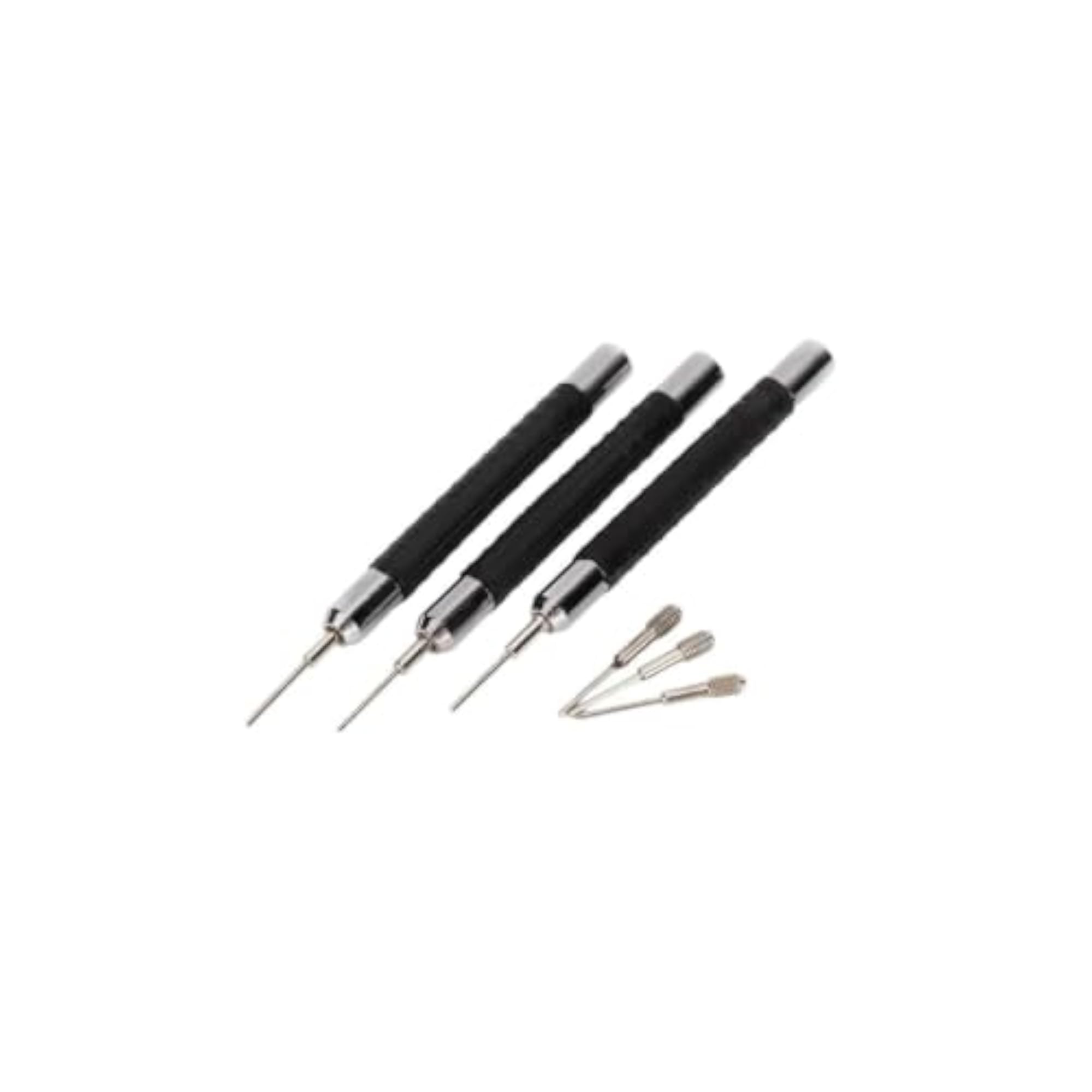 3pc Rubber-Coated Watch Punch Tool Set, Professional