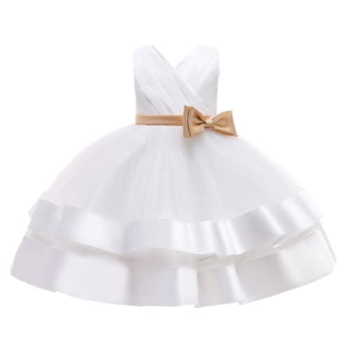 DreamHigh Flower Girls Bowknot Dress Pageant Formal Prom Ball Dress