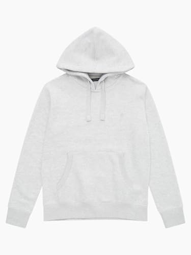 French Connection Regular Fit Logo Overhead Hoodie-Light Grey-Small