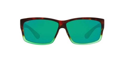 Costa Del Mar Mens Cut Rectangular Sunglasses, Matte Tortuga Fade/Copper