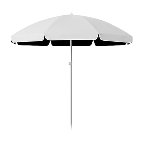 Parasol de plage beige 200 cm réglable en hauteur pour jardin