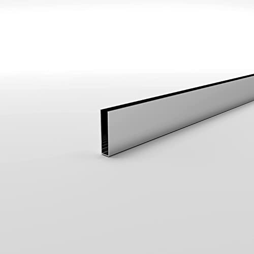 Perfil de pared de acero inoxidable V2A para mamparas de ducha de 10 mm/vidrio Perfil de ducha...