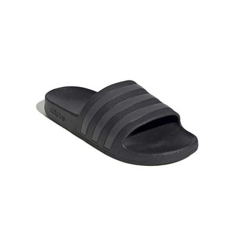 adidas Damen Adilette Aqua Slides Sandal, Aurora Black/Grey Strata/Grey Strata, 39 EU – Ansicht 3