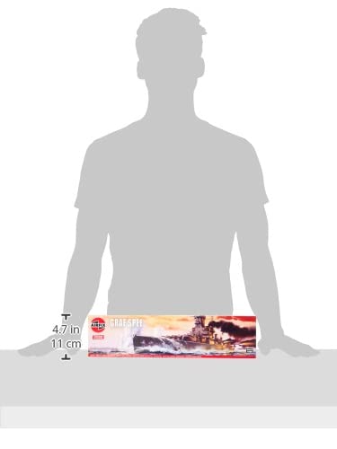 Image of Airfix Ship Model Kit Vintage Classics - A04211V Admiral GRAF Spee, Plastic Watercraft Model Kits for Adults & Kids Ages 8+, Skill Level 3, 1:600 Scale WW2 Warship Models, Battleship Navy Gifts