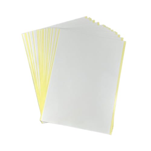 SAMHENG Hojas adhesivas de doble cara,hojas de cinta autoadhesivas blancas A4 para manualidades,cinta de doble cara para envolver regalos, transparentes y fuertes para hacer álbumes de fotos