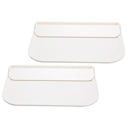 IMIKEYA 2個 折りたたみ可能な防水プラスチック壁掛け棚 キッチン浴室寝室対応 壁にあけ不要で簡単設置 滑り止め付き浮遊収納ラック