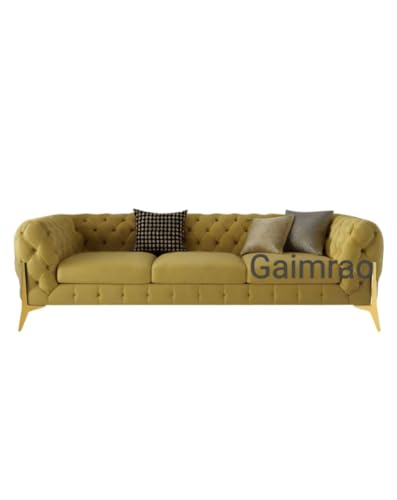 Image of Classic 3+1= 4 Seater with Footrest Seater Sofa Set Luxury Chesterfield Modern Fahionalable Sleeper Sofa for Living Room, Dining Room, (MAHEDI F)