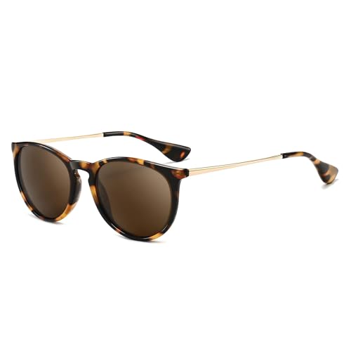 Image of SUNGAIT Premium Vintage Round Sunglasses for Women Men Classic Retro Trendy Style