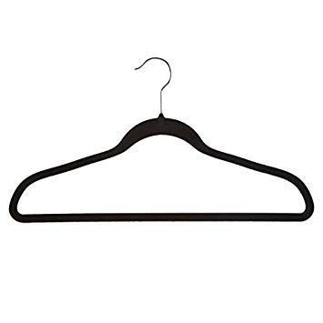 100 x Luxury Velvet Flocked Non-Slip Hangers