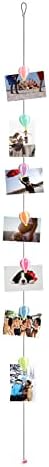 Legami - Magnetic Photo Frame, Magnetic Wire Photo Holder, 120 cm, Air Balloon Theme, 7 Hot Air Balloon Photo Stoppers, for Hanging image 5