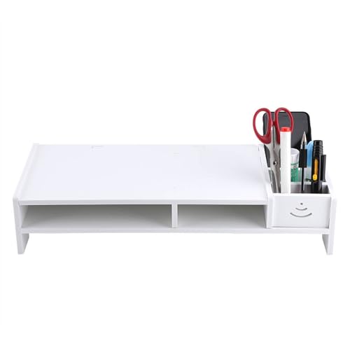 Étagère de bureau au design propre pour ordinateur portable avec modules de rangement chics