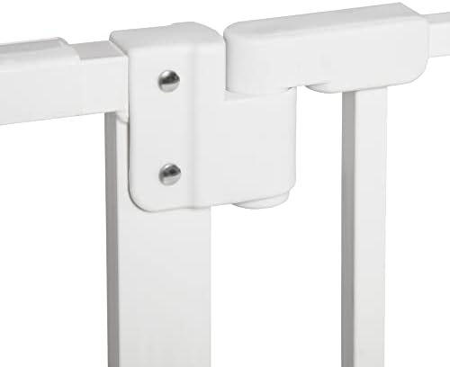 PawHut Dog Gate Stair Gate Pressure Fit Pets Barrier Auto Close for Doorway Hallway, 74-148cm Wide Adjustable, White