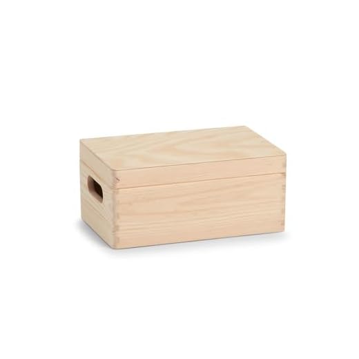 Zeller Caja Multiusos 13151, Madera, Azul, 60 x 40 x 23 cm