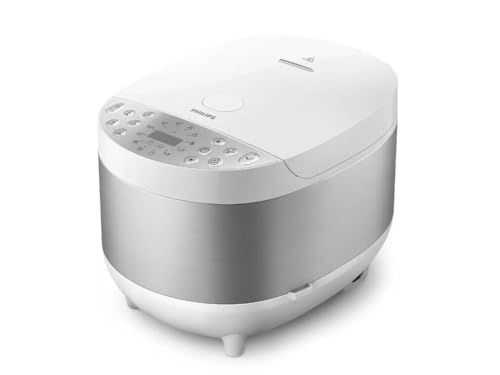 PHILIPS HD4713/40 MOLTICOOKER Robot DA CUCINA MULTIFUNZIONE 980 W 5 LT 60 PROGRAMMI Display PARTENZA DIFFERENZIATA Argento Bianco Marca