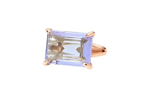 Bague en tanzanite bleue, un cadeau unique personnalisable en or rose