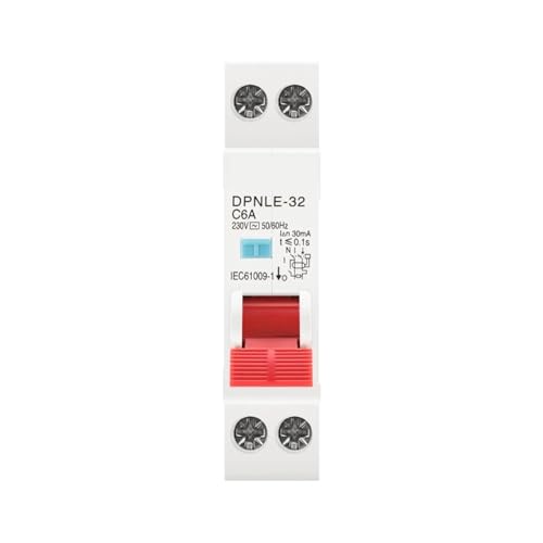 Disjoncteur automatique 18 mm 1P+N 10A 6kA pour rénovation électrique 230V