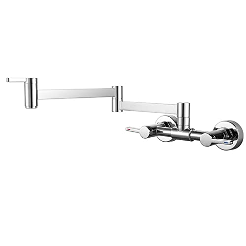 Robinet de cuisine pliable en laiton noir à bras pivotant pour eau chaude et froide