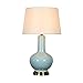 EIOFLVG Amerykańska ceramiczna lampa stołowa beżowa tkanina bęben klosz Decor lampka na biurko do salonu sypialnia stolik nocny lampy，65cm