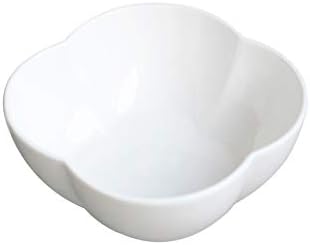 REEEDOM Pure White Ceramic Bowl, Household Plum-Shaped Fruit Salad Bowl Tableware,Large Capacity Nordic Style Thickened Anti-Scald Soup Bowl Two Options,White,18.57.5CM