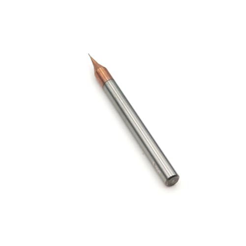 Image of 2pcs /Package HRC60 2Flutes Micro Carbide Flat End Mill Square end Mill CNC Cutting Tools for Metal Shank Diameter 4mm (2pcs, Cutting Diameter 0.4mm)