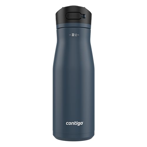 Contigo Ashland Chill 2.0 Insulated Stainless Steel Water Bottle, 32oz, Blueberry