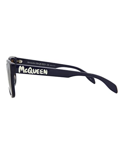 Alexander McQueen Square/Rectangle Sunglasses Blue Blue Brown Luxury Eyewear Made In Italy Acetate Frame Designer Fashion for Everyday Luxury3