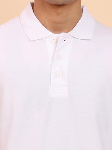 Polo para hombre 100% algodón liso sólido, ajuste clásico regular, transpirable, para uso casual diario y oficina miniatura 2