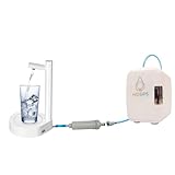 HID SIPS Water Dispenser Mini Fridge, 0.1-Micron Filtration, for Bedroom Nightstand Desktop Office, 1x HID SIPS 4L Dispenser Mini Fridge, 1x 200-Gallon Filter, 1x Dispenser (White)